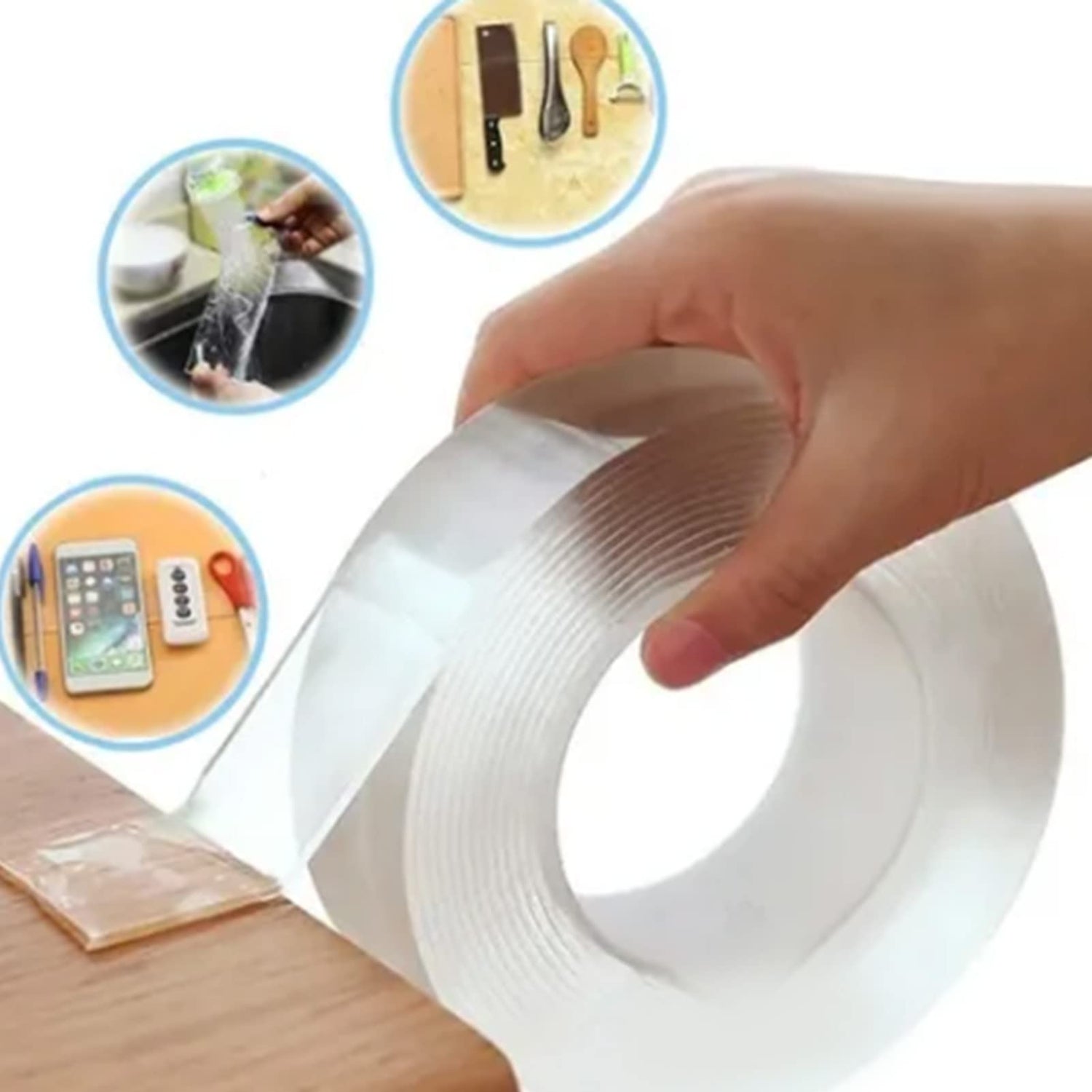 Transparent dual-sided tape